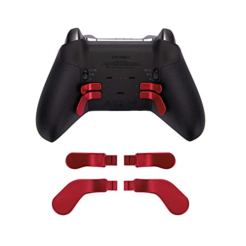 13 in 1 Metal Thumbsticks for Xbox One Elite Series 2, Elite Series 2 Controller Accessory Parts, Gaming Accessory Replacement, Metal Mod 6 Swap Joystick, 4 Paddles, 2 D-Pads, 1 Tool (Plating Red) - color: Red