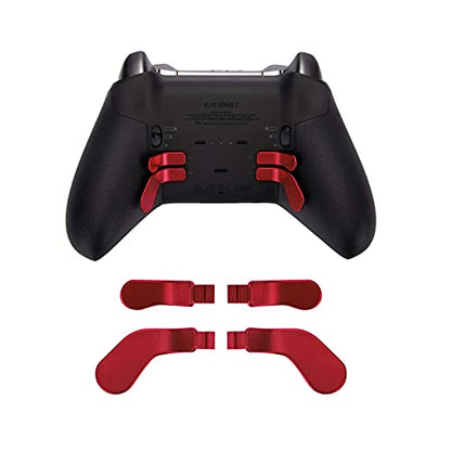 13 in 1 Metal Thumbsticks for Xbox One Elite Series 2, Elite Series 2 Controller Accessory Parts, Gaming Accessory Replacement, Metal Mod 6 Swap Joystick, 4 Paddles, 2 D-Pads, 1 Tool (Plating Red) - color: Red