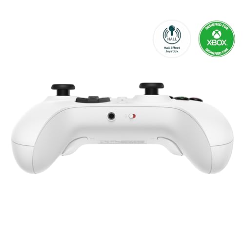 8BitDo Ultimate Wired Controller for Xbox, Hall Effect Joysticks and Hall Triggers, Compatible with Xbox Series X|S, Xbox One, Windows 10 & Windows 11 - Officially Licensed (White) - color: White, style: Hall Effect Joystick