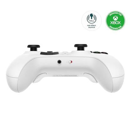 8BitDo Ultimate Wired Controller for Xbox, Hall Effect Joysticks and Hall Triggers, Compatible with Xbox Series X|S, Xbox One, Windows 10 & Windows 11 - Officially Licensed (White) - color: White, style: Hall Effect Joystick