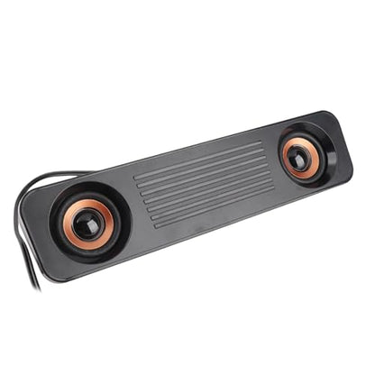 ASHATA Wired Soundbar, 3W USB HiFi 360 Degree Stereo Desktop Speaker with Subwoofer, Home Theater Surround Sound System for TV, Gaming, Projector
