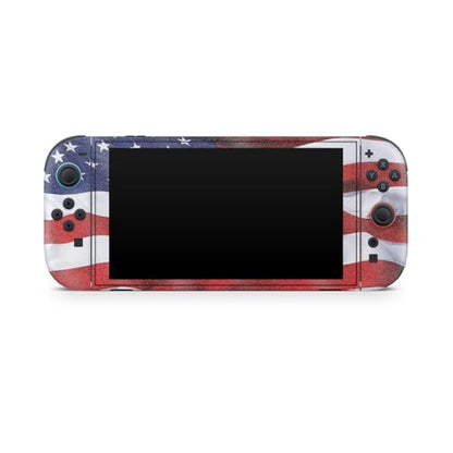 Glossy Glitter Gaming Skin Compatible with Nintendo Switch 2 Console Only - American Flag - Premium 3M Vinyl Protective Wrap Decal Cover - Easy to Apply | Crafted in The USA by MightySkins - color: American Flag, size: Switch 2 Console Skin Only, style: G