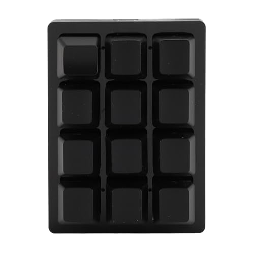 XUMIUZIY 12 Key Macro Pad, One Handed Gaming Keyboard, OSU Keypad Customizable Programmable Keypad, RGB Mechanical Red Shaft Keyboard, Shortcut Keys (Black)
