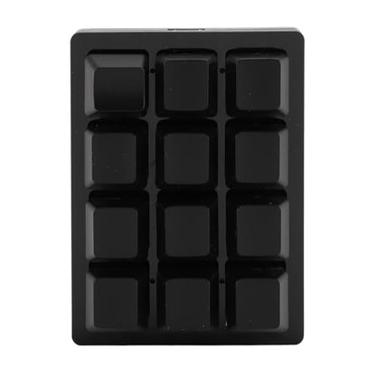 XUMIUZIY 12 Key Macro Pad, One Handed Gaming Keyboard, OSU Keypad Customizable Programmable Keypad, RGB Mechanical Red Shaft Keyboard, Shortcut Keys (Black)