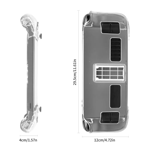 Clear Cover Case for Steam Deck Gaming Console Protective Kickstand Case Transparent Sleeve with Stand Base