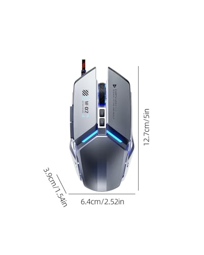 Wired Gaming Mouse, 8800 DPI Wired Optical Mouse, 6 Programmable Buttons RGB Breathing Light Ergonomic Gaming Mouse for PC Laptop Windows (Black) - color: Black