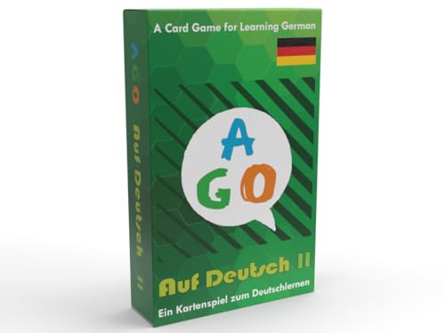 AGO Auf Deutsch 2 Card Game (Deluxe Edition): Learn German The Fun Way! - Boost Vocabulary & Grammar Skills - Learning for All Ages! - style: AGO Auf Deutsch 2 (deluxe edition)