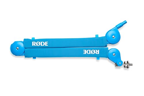 RØDE PSA1+ Professional Studio Arm with Spring Damping and Cable Management (Blue) | Parallelogram Spring Design, Fully Damped, Supports 94g-1.2kg Mics, Integrated Xlr and USB Management, 360 Degree Rotation - color: Blue, style: PSA1+