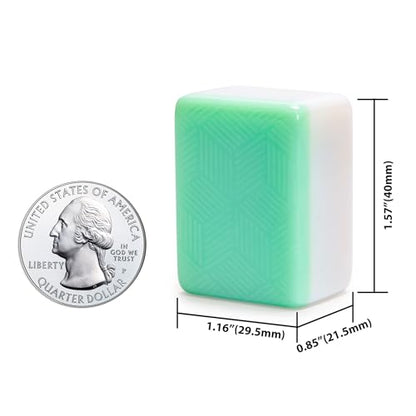 Yellow Mountain Imports "Emerald Weave Chinese Mahjong Set, with 146 Large 1.6-Inch Tiles, Green Vinyl Case, Wind Indicator and Dice - for Chinese Style Gameplay Only 「翡翠編織」中國麻將 - color: Green