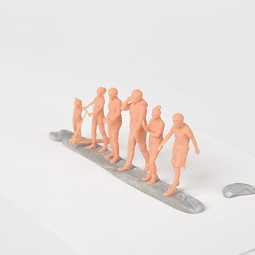MRY-SFW Yao's Studio LYT72110 1/72 Miniature Factory Building Military Car Railroad Track Accessory Props Diorama Scenery Miniature Character Model Multi Pose Figures5pcs
