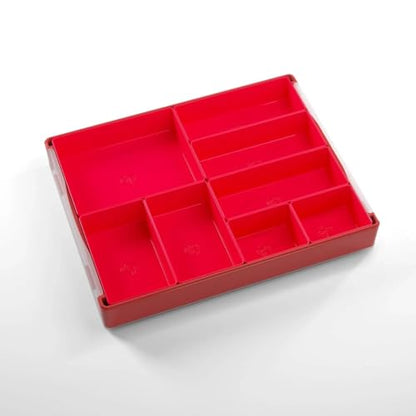 Token Silo Card Add On - 3-Piece Set of Game Trays, Holds Game Cards, Tokens, Dials and Dice, Organize LCG, TCG and Board Game Accessories, Modular Design, Red Color, Made by Gamegenic - color: Red