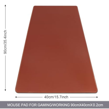 XXL Gaming Mouse Pad 35.4x15.7 Professional Large Mouse Pad & Computer Game Mouse Mat-90x40 Brown - color: 90x40 Brown, size: 35.4x15.7x0.1IN