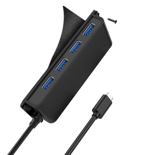 USB C Hub, 4-Port USB C to USB 3.0 Splitter for Laptop & MacBook | Multiport USB Port Hub Extender, Thunderbolt 3/4 Compatible Data Dongle for iMac, Dell & iPad - color: UTC504