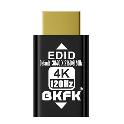 HDMI EDID Emulator, Passthrough Display Adapter, Default Resolution Dummy Plug, Headless Ghost for HDMI Switches, Extenders, AV Receivers, Video Splitters(4K-3840X2160@120Hz-1P)