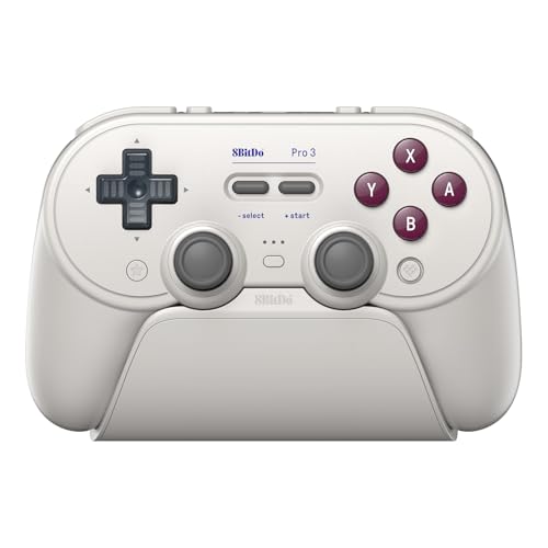 8BitDo Pro 3 Bluetooth Controller for Switch/Switch 2 – TMR Joysticks, Swappable ABXY Buttons, Pro Back Buttons, Charging Dock, Hall Effect Triggers, for Windows, Apple, SteamOS, Android - G Classic - color: G Classic