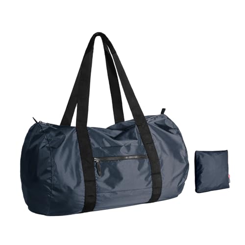 pack all Lightweight Travel Duffel Bag, 32L Foldable Weekender Bag | Ultralight, Packable, Water-Resistant, Tear-Resistant Nylon, YKK Zipper, Luggage Sleeve, For Travel, Camping, Gym, Navy - color: Navy, size: 32L