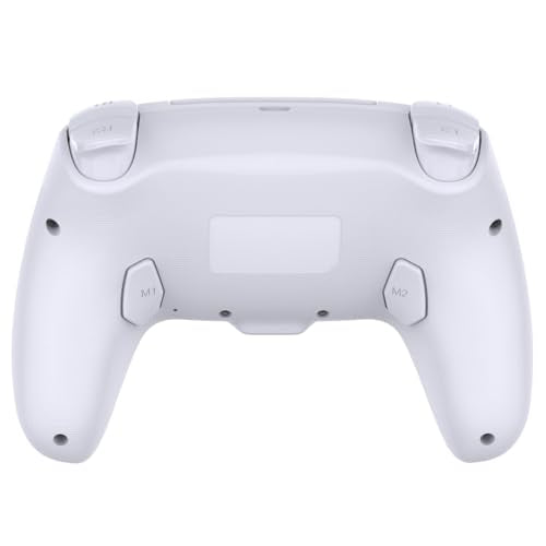 Wireless Anti-Stick Drift Controller for PS5/PC - Features, Turbo, 6-Axis Gyro, Dual Vibration, Macro Back Buttons, Touchpad, Bluetooth 5.0, 3.5mm Audio Jack & Built-in Microphone (WHITE2) - color: WHITE2