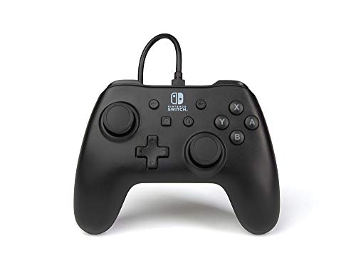 PowerA Nintendo Switch Wired Controller - Black, Detachable 10ft USB Cable, No Battery Required, Officially Licensed By Nintendo - color: Black