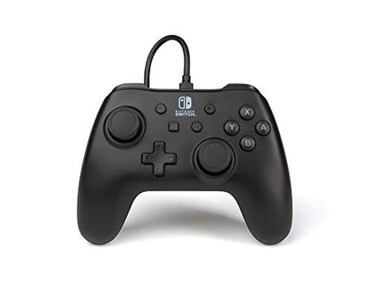 PowerA Nintendo Switch Wired Controller - Black, Detachable 10ft USB Cable, No Battery Required, Officially Licensed By Nintendo - color: Black