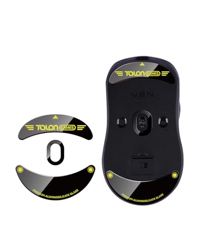 TALONGAMES Curved Edges Ultra Strong Glass Mouse Skates Feet Compatible with VGN Dragonfly F1 / F1 Pro / F1 Pro Max / F1 MOBA Gaming Mouse Feet Replacement, Super Smooth Glide Fast and Durable Sole - color: For Dragonfly F1
