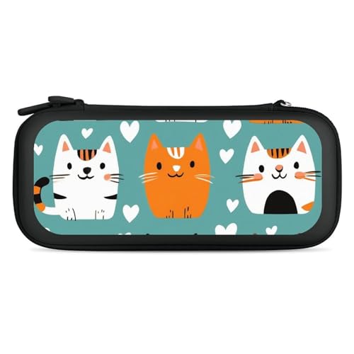 Hard Shell Travel Case Compatible with Switch, Portable Protective Carrying Bag with 15 Game Cartridges, Cats Lovers Games Accessories - color: Color(83)