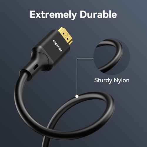 MOKiN HDMI Cable, 3.94ft, 4K@60Hz, High-Speed 4K HDMI 2.0 Cord (18Gbps), 2160p, 48 bit, Compatible with TV/PS7/Xbox/Roku, Black