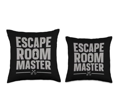 Funny Escape Room Art for Men Women Escape Game Escape Room Throw Pillow - size: 16x16