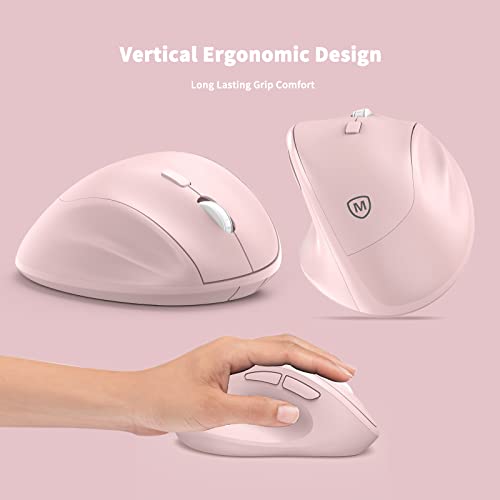 MICROPACK Digitally Yours Ergonomic Wireless Mouse with USB Receiver for PC, Laptop and Desktop, Pink - color: Pink, size: USB Wireless