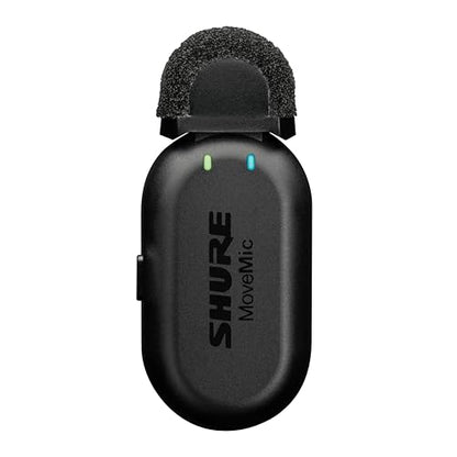 Shure MoveMic One - Pro Direct to Phone Wireless Lavalier Microphone for iPhone & Android, Bluetooth Mini Mic, 24 Hours Charge, Quick Set Up, IPX4, Compact & Portable Clip Lav (MV-ONE-Z7) - style: Single Channel