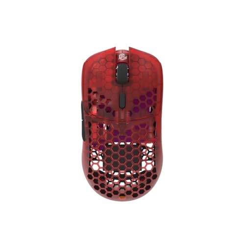 G-Wolves HTX ACE Wireless Gaming Mouse (Honeycomb, Ruby Red) - color: Ruby Red, style: Honeycomb