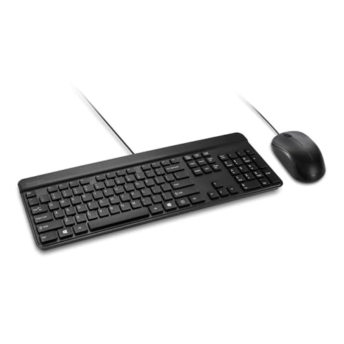 Kensington KM201 Simple Solutions Wired Desktop Set, TAA Compliant - Black (K72483TAA) - size: Wired Desktop Set