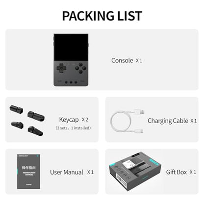 TRIMUI Brick Hammer Retro Handheld Game Console – Metal CNC Aluminum Alloy Body, 3.2" IPS Screen, 8GB Storage, Expandable to 1TB, Built-in 3000mAh Battery - style: Grey-64G