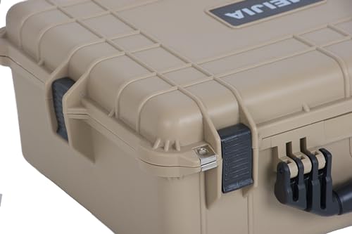 MEIJIA All Weather IP67 Waterproof Hard Camera Case,Hard Protective Case,Hard Case with Customizable Foam,Fit Use of Drones,Camera,Equipments,Pistols(Desert Tan,20.62 x16.85x8.11inches) - color: Desert Tan, size: 20.62 x16.85x8.11inches