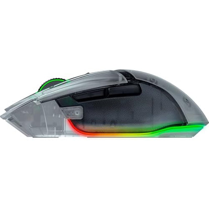 Razer Basilisk V3 Pro 35K Wireless Gaming Mouse, Phantom White | HyperScroll Tilt Wheel, 35K DPI Optical Sensor Gen 2, 13 Customizable Controls, RGB, Optical Switches Gen 3, 140 Hr Battery - color: Phantom White