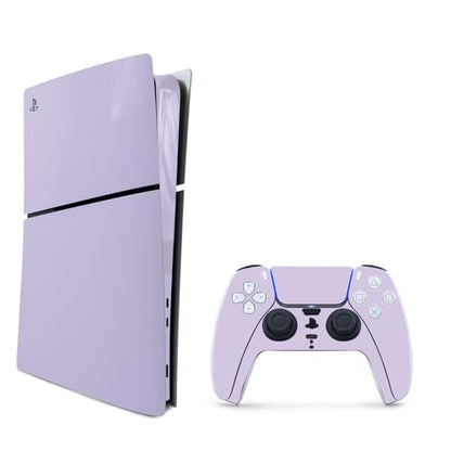 MightySkins Skin Compatible with PlayStation 5 Slim Digital Edition Bundle - Solid Lilac | Protective, Durable, and Unique Vinyl Decal wrap Cover | Easy to Apply | Made in the USA - color: Solid Lilac, size: Playstation 5 Slim Digital Edition With Control