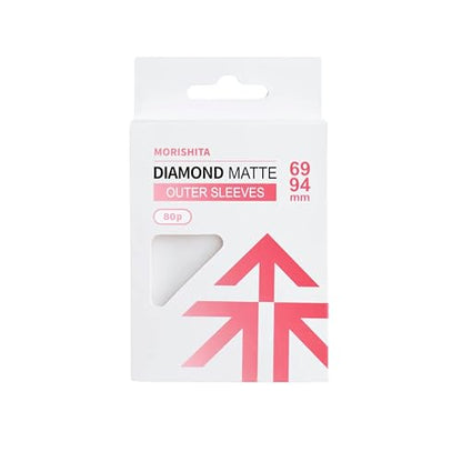 Morishita Diamond Matte Sleeves for Standard Size Cards, Premium Third-Layer Protection Outer Sleeves for PTCG, OPCG, MTG, 80 Pack