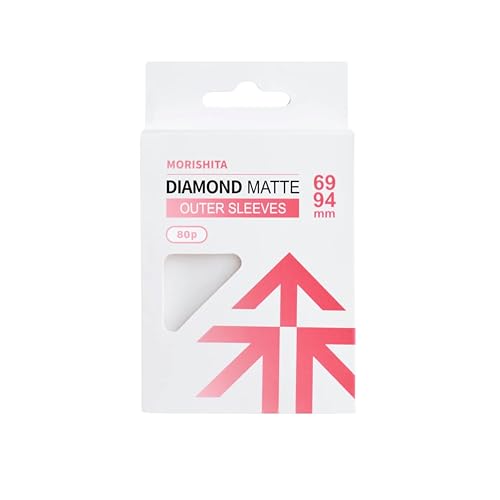 Morishita Diamond Matte Sleeves for Standard Size Cards, Premium Third-Layer Protection Outer Sleeves for PTCG, OPCG, MTG, 80 Pack