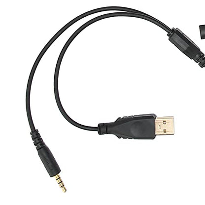 Gaming Headphones Noise Canceling RGB Lighting Surround Sound for PC Gaming and Console Users ABS 1 Pair