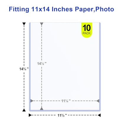 10ct 11"x14" Toploader - Heavy Duty Clear Photo Artwork Protector Holder | 20Mil Rigid Top Loaders from Scratches, Dust and Fading, Blue-tint UV Protection, for Display & Storage, Frame alternative - size: 10ct 11" x 14" Photo Toploader 20Mil