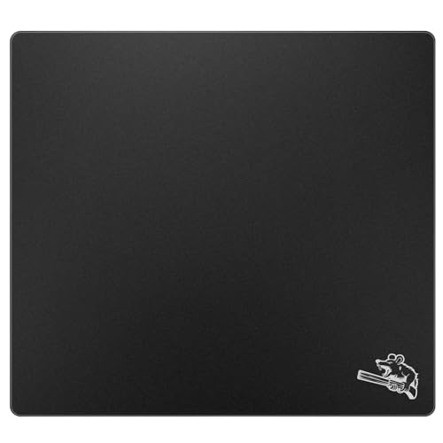 Glass Gaming Mouse Pad, 320mm x 360mm, FPS Game, Special Tempered Glass, Durable, 3mm Thick, Accurately and Quickly Target Your Opponents (320mm x 360mm, Black) - color: Black, size: 320mm×360mm