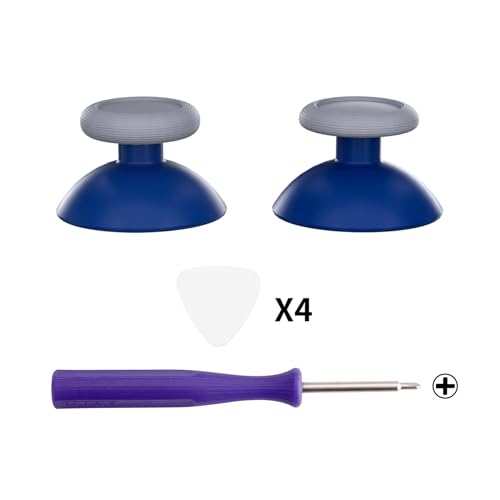 eXtremeRate Replacement 3D Joystick for Nintendo Switch 2 Pro Controller, Left Right Analog Stick Thumbsticks with Screwdriver Tools for Switch 2 Pro, Multi-Colors Options - Yale Blue & New Hope Gray - color: Yale Blue & New Hope Gray