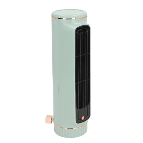 TOPINCN Desk Bladeless Fan, Quiet Desktop Fan Bladeless with 3 Cooling Speeds, Rechargeable Table Cooling Fan for Bedroom Office Home Outdoor, Tower Fan Cooling Fan (Green)