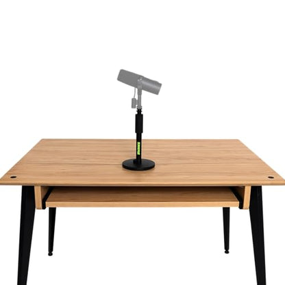Shure by Gator Round Base Desktop Mic Stand with Standard Height-Adjustable Twist Clutch and 6" Base; (SH-DESKTOP1) - style: Standard