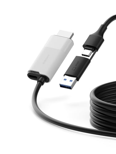 Hagibis USB3.0 Video Capture Card with 100W PD, HDMI to USB A/USB C Capture Cable 1080P@60fps YUY2 MJPEG MS2130 for Quest 3 2 Pro VR Switch2 PS4/5 Live Broadcast, Gaming, Streaming, Recorder