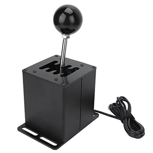 VINGVO Sim Racing Shifter, Sim Shifter USB Simulator Shifter Shifter Sim Racing 7+R Shifter H Gear Lever for ATS ETS Dust WRC Sim Racing Game