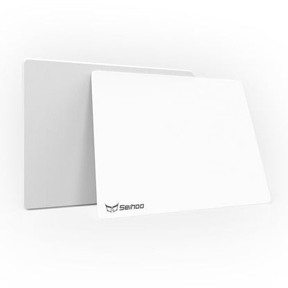 White Plastic Resin Hard Mouse Pad Premium Esports Waterproof Ultra Smooth No Irritating Smell Environment Fast and Accurate Control for Office and Gaming Laptop(11.81x9.45in)