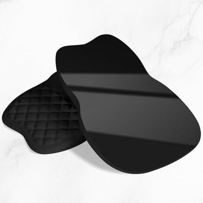 ITNRSIIET Ergonomic Mouse Pad Wrist Support with Memory Foam Massage Bulge & Non-Slip PU Base, Carpal Tunnel Pain Relief, Prevent Wrist Sweating, 12 x 8 x 1.2 inch, Black - color: Black