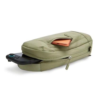 Belkin Nintendo Switch 2 Carrying Case, Sling Crossbody Travel Bag, Fits Up to 2 Pro Controllers with 10 Game Cartridge Slots, Soft Interior & Lightweight Protective Gaming Pouch, Switch 2 Accessories - color: Olive