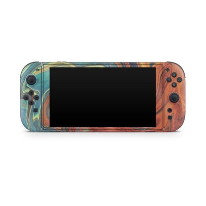 Glossy Glitter Gaming Skin Compatible with Nintendo Switch 2 Console Only - Lava Water - Premium 3M Vinyl Protective Wrap Decal Cover - Easy to Apply | Crafted in The USA by MightySkins - color: Lava Water, size: Switch 2 Console Skin Only, style: Glossy