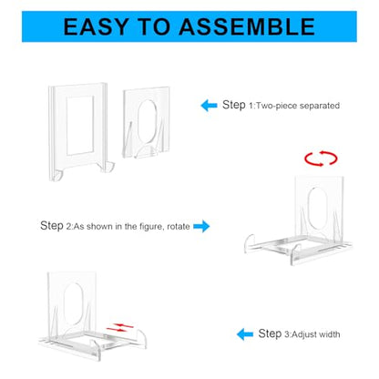 30-Pack 2-Piece Card Display Stands | Clear Acrylic Material, Two-Piece Stable Design, Fits Card Holder and Top Loader, Sports Cards and Trading Cards Collectibles